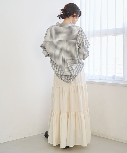 coen(コーエン)の「【スプリングカラー】ネルチェック レギュラーカラー長袖シャツ(シャツ/ブラウス・レディース・クリーム/ライトブルー/ライトピンク・M/L)」の17枚目の写真