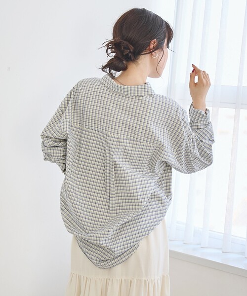 coen(コーエン)の「【スプリングカラー】ネルチェック レギュラーカラー長袖シャツ(シャツ/ブラウス・レディース・クリーム/ライトブルー/ライトピンク・M/L)」の21枚目の写真