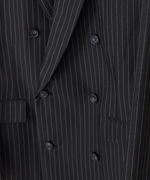 Lui's（ルイス）の「【Neucon】PINSTRIPE RELAXING DOUBLE JACKET / ピンストライプリラクシーダブルジャケット / セットアップ対応（テーラードジャケット・メンズ・チャコールグレー/ブラック・1/2）」の11枚目の写真