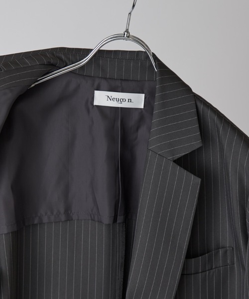 Lui's（ルイス）の「【Neucon】PINSTRIPE RELAXING DOUBLE JACKET / ピンストライプリラクシーダブルジャケット / セットアップ対応（テーラードジャケット・メンズ・チャコールグレー/ブラック・1/2）」の18枚目の写真