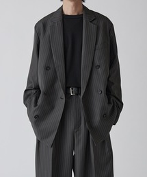 Lui's（ルイス）の「【Neucon】PINSTRIPE RELAXING DOUBLE JACKET / ピンストライプリラクシーダブルジャケット / セットアップ対応（テーラードジャケット）」