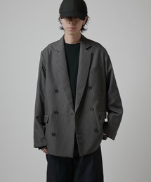 Lui's（ルイス）の「【Neucon】PINSTRIPE RELAXING DOUBLE JACKET / ピンストライプリラクシーダブルジャケット / セットアップ対応（テーラードジャケット）」