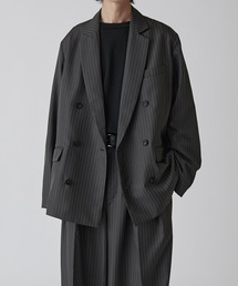 Lui's（ルイス）の「【Neucon】PINSTRIPE RELAXING DOUBLE JACKET / ピンストライプリラクシーダブルジャケット / セットアップ対応（テーラードジャケット）」