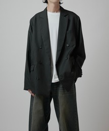 Lui's（ルイス）の「【Neucon】PINSTRIPE RELAXING DOUBLE JACKET / ピンストライプリラクシーダブルジャケット / セットアップ対応（テーラードジャケット）」