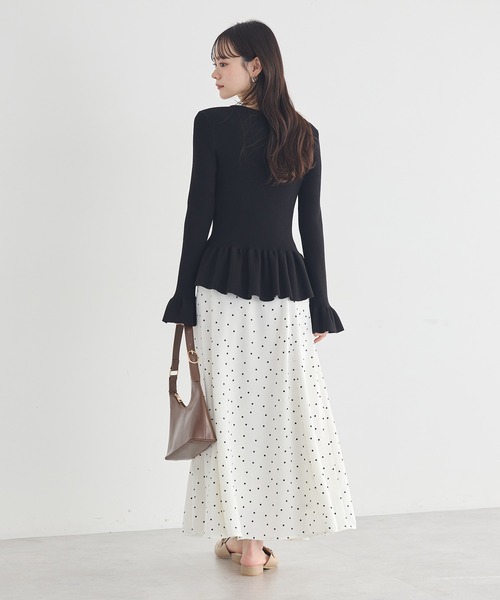 earth music&ecology（アースミュージックアンドエコロジー）の「【2026SS】ペプラムニットプルオーバー（カーディガン/ボレロ・レディース・イエロー系その他/ブルー系その他2/ブラック・FREE）」の17枚目の写真