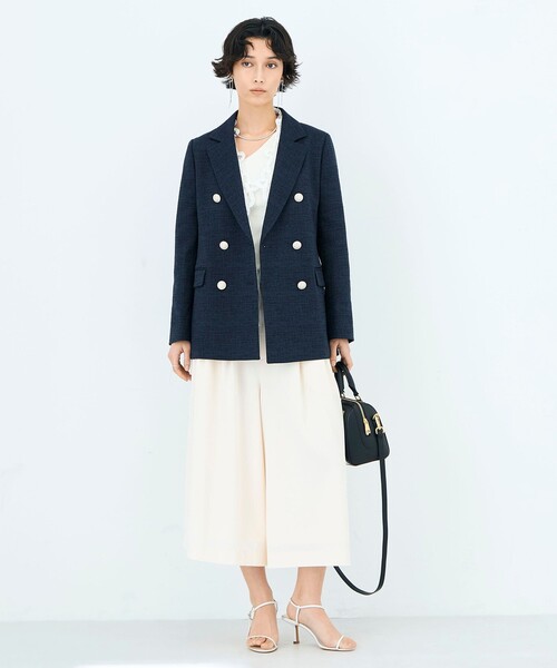 NOLLEY’S（ノーリーズ）の「スラブダブルジャケット（テーラードジャケット・レディース・ネイビー・38）」の7枚目の写真