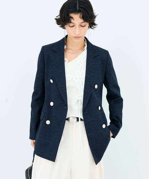 NOLLEY’S（ノーリーズ）の「スラブダブルジャケット（テーラードジャケット・レディース・ネイビー・38）」の12枚目の写真