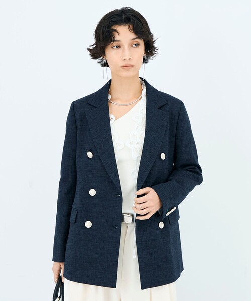 NOLLEY’S（ノーリーズ）の「スラブダブルジャケット（テーラードジャケット・レディース・ネイビー・38）」の13枚目の写真