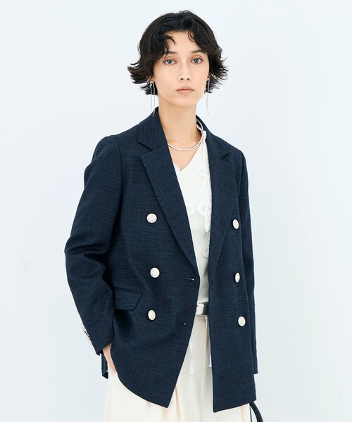 NOLLEY’S（ノーリーズ）の「スラブダブルジャケット（テーラードジャケット・レディース・ネイビー・38）」の17枚目の写真