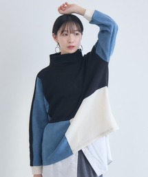 Paradise Picnic | 異素材ブロッキングプルオーバー(ニット/セーター)