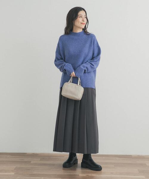 URBAN RESEARCH DOORS（アーバンリサーチドアーズ）の「ハイネックサイドスリットニット（ニット/セーター・レディース・グリーン系その他/チャコールグレー/ブルー/オフホワイト・FREE）」の18枚目の写真