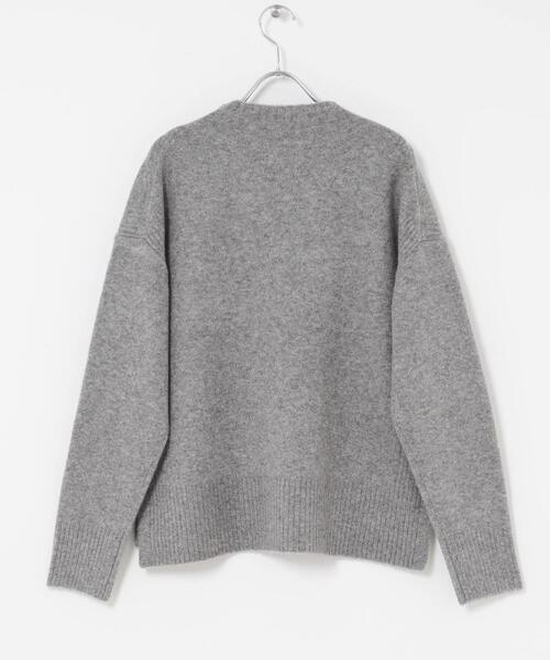 URBAN RESEARCH DOORS（アーバンリサーチドアーズ）の「ハイネックサイドスリットニット｜冬服/暖かい/軽量/体型カバー（ニット/セーター・レディース・グリーン系その他/チャコールグレー/ブルー/オフホワイト・FREE）」の11枚目の写真