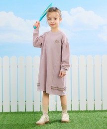 combimini（コンビミニ）の「ストレッチワッフル裾ライン長袖ワンピース（ワンピース）」