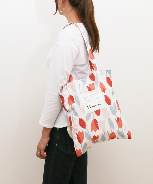 Wpc.(ダブリュピーシー)の「Wpc.Patterns はっ水トートバッグ(トートバッグ・レディース・ベージュ系その他2/ベージュ系その他/ホワイト系その他/レッド系その他/ネイビー系2・FREE)」の12枚目の写真
