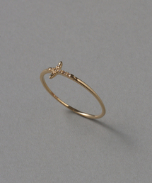 Lilas（リラ）の「クロスダイヤリング K10（リング）」