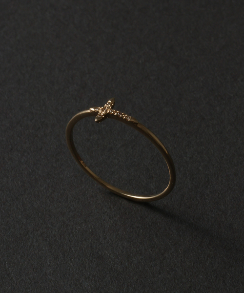 1号　スピックアンドスパン　lilas ウェーブ　リング　k10 ダイヤ 1号 スピックアンドスパン lilas ウェーブ リング k10 ダイヤ