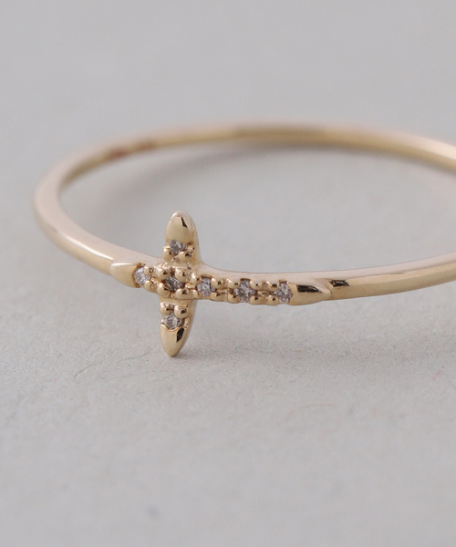 クロスダイヤリング K10（リング）｜Lilas（リラ）のファッション通販