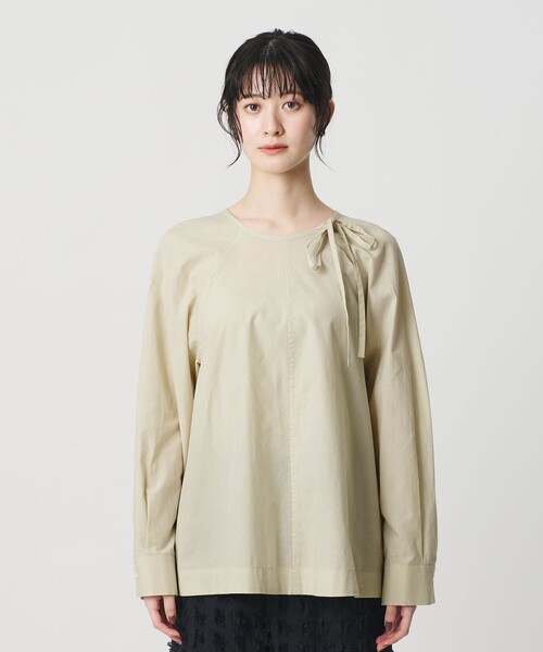 BEAUTY&YOUTH UNITED ARROWS（ビューティーアンドユースユナイテッドアローズ）の「リボンタイ ノーカラーブラウス（その他トップス・レディース・ホワイト/ブラック/オリーブ・FREE）」の18枚目の写真