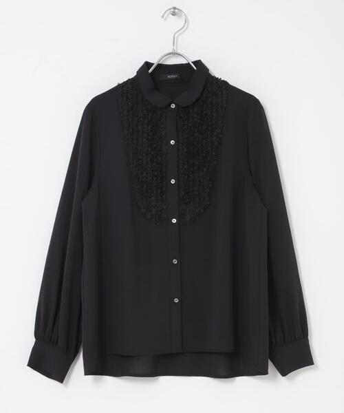 URBAN RESEARCH ROSSO WOMEN（アーバンリサーチ　ロッソ）の「『WEB/一部店舗限定』フロントレース切替ブラウス（シャツ/ブラウス・レディース・ブラック/オフホワイト・FREE）」の21枚目の写真