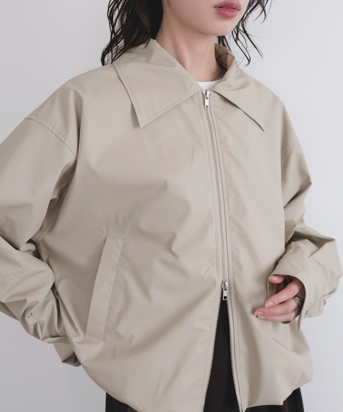 LIAN（リアン）の「フェイクレザーバルーンジャケット（ブルゾン・レディース・ホワイト系その他/イエロー/ブルー/ブラック・FREE）」の10枚目の写真