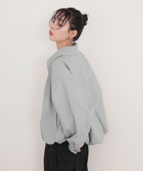 LIAN（リアン）の「フェイクレザーバルーンジャケット（ブルゾン・レディース・ホワイト系その他/イエロー/ブルー/ブラック・FREE）」の15枚目の写真