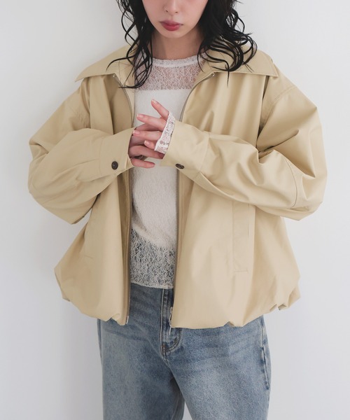 LIAN（リアン）の「フェイクレザーバルーンジャケット（ブルゾン・レディース・ホワイト系その他/イエロー/ブルー/ブラック・FREE）」の20枚目の写真