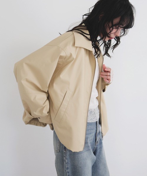 LIAN（リアン）の「フェイクレザーバルーンジャケット（ブルゾン・レディース・ホワイト系その他/イエロー/ブルー/ブラック・FREE）」の21枚目の写真