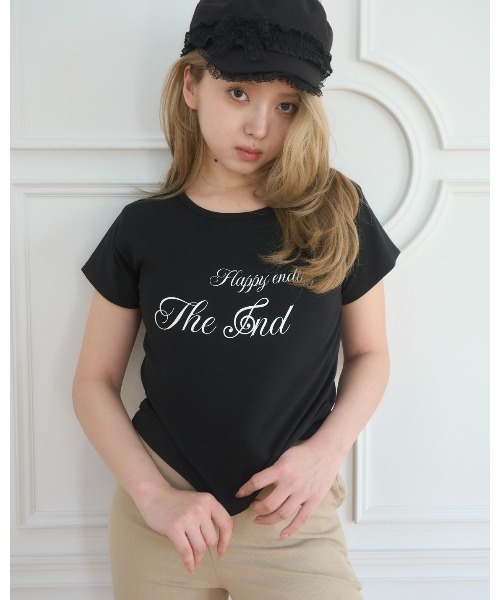 Smyeon(スミョン)の「Compact Logo Tee/コンパクトロゴTシャツ(Tシャツ/カットソー・レディース・イエロー/ブラック/ホワイト・FREE)」の1枚目の写真