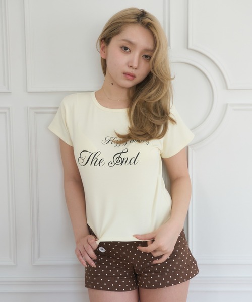 Smyeon(スミョン)の「Compact Logo Tee/コンパクトロゴTシャツ(Tシャツ/カットソー・レディース・イエロー/ブラック/ホワイト・FREE)」の13枚目の写真