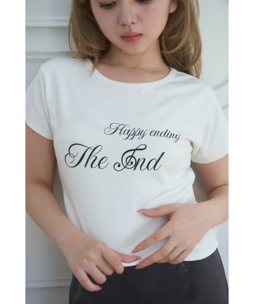 Smyeon(スミョン)の「Compact Logo Tee/コンパクトロゴTシャツ(Tシャツ/カットソー・レディース・イエロー/ブラック/ホワイト・FREE)」の7枚目の写真