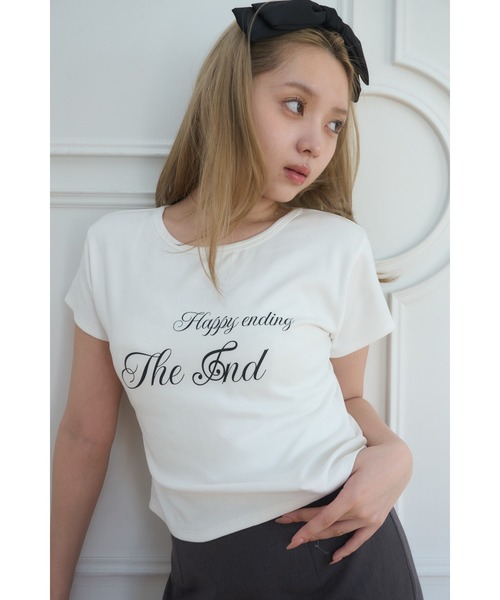 Smyeon(スミョン)の「Compact Logo Tee/コンパクトロゴTシャツ(Tシャツ/カットソー・レディース・イエロー/ブラック/ホワイト・FREE)」の8枚目の写真