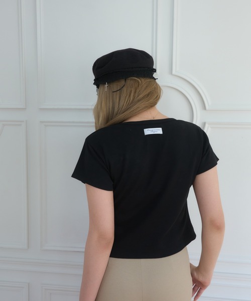 Smyeon(スミョン)の「Compact Logo Tee/コンパクトロゴTシャツ(Tシャツ/カットソー・レディース・イエロー/ブラック/ホワイト・FREE)」の21枚目の写真