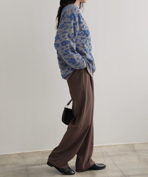 SUNFLOWER EIGHT(サンフラワーエイト)の「モール花柄カーデ(カーディガン/ボレロ・レディース・ダークブラウン/グレー/アイボリー・M)」の6枚目の写真