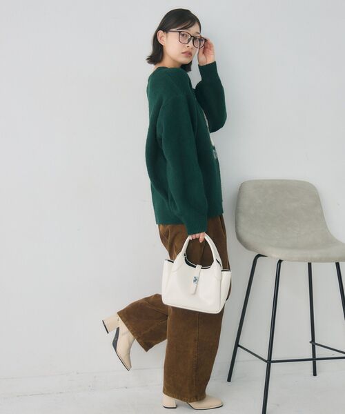 RETRO GIRL(レトロガール)の「アソートモチーフ起毛ニット(ニット/セーター・レディース・ベージュ/ライトグレー/グリーン/ナチュラル・FREE)」の6枚目の写真