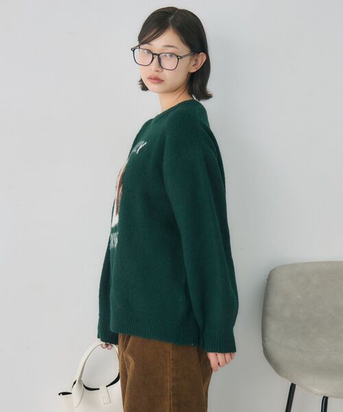 RETRO GIRL(レトロガール)の「アソートモチーフ起毛ニット(ニット/セーター・レディース・ベージュ/ライトグレー/グリーン/ナチュラル・FREE)」の12枚目の写真