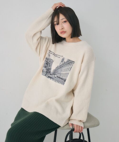 RETRO GIRL(レトロガール)の「アソートモチーフ起毛ニット(ニット/セーター・レディース・ベージュ/ライトグレー/グリーン/ナチュラル・FREE)」の13枚目の写真