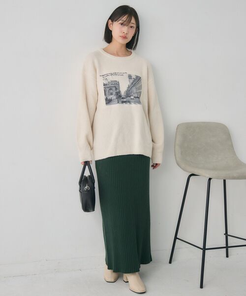 RETRO GIRL(レトロガール)の「アソートモチーフ起毛ニット(ニット/セーター・レディース・ベージュ/ライトグレー/グリーン/ナチュラル・FREE)」の15枚目の写真
