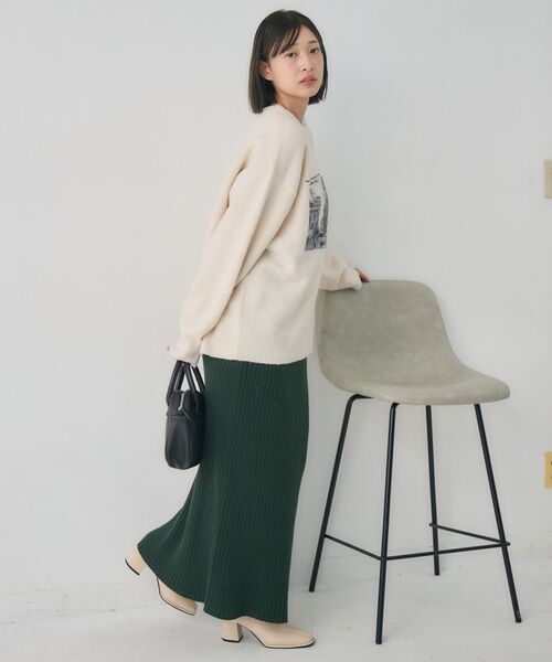 RETRO GIRL(レトロガール)の「アソートモチーフ起毛ニット(ニット/セーター・レディース・ベージュ/ライトグレー/グリーン/ナチュラル・FREE)」の16枚目の写真