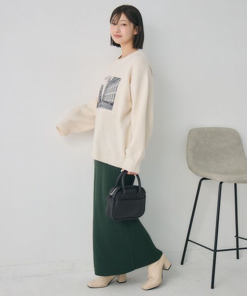 RETRO GIRL(レトロガール)の「アソートモチーフ起毛ニット(ニット/セーター・レディース・ベージュ/ライトグレー/グリーン/ナチュラル・FREE)」の18枚目の写真