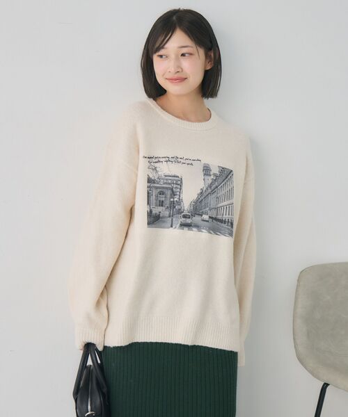 RETRO GIRL(レトロガール)の「アソートモチーフ起毛ニット(ニット/セーター・レディース・ベージュ/ライトグレー/グリーン/ナチュラル・FREE)」の19枚目の写真