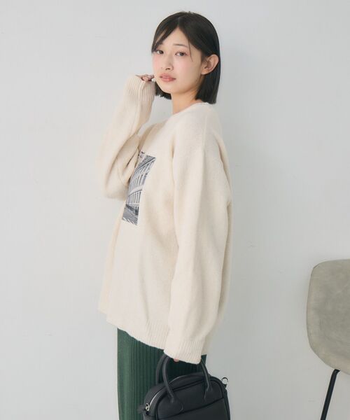 RETRO GIRL(レトロガール)の「アソートモチーフ起毛ニット(ニット/セーター・レディース・ベージュ/ライトグレー/グリーン/ナチュラル・FREE)」の22枚目の写真