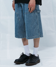 GAMMA GALLERY（ガンマギャラリー）の「ダブルニー カーペンター デニムショートパンツ [ライトブルー]（その他パンツ）」