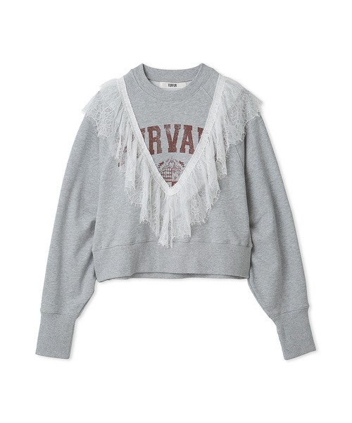 FURFUR（ファーファー）の「リメイクデザインフリルスウェット（スウェット・レディース・グレー/サックスブルー/ネイビー・F）」の2枚目の写真