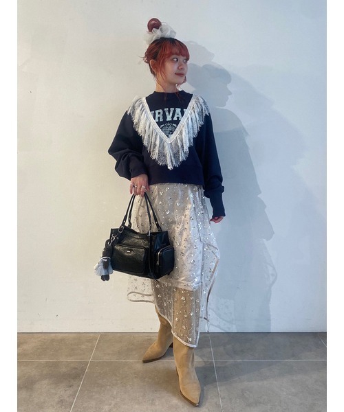 FURFUR（ファーファー）の「リメイクデザインフリルスウェット（スウェット・レディース・グレー/サックスブルー/ネイビー・F）」の13枚目の写真