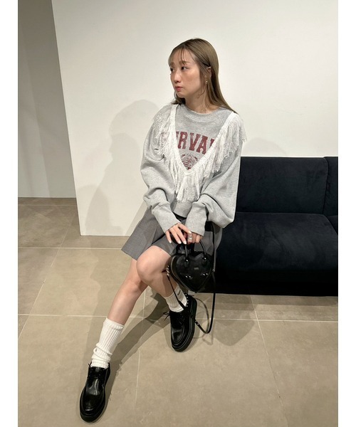 FURFUR（ファーファー）の「リメイクデザインフリルスウェット（スウェット・レディース・グレー/サックスブルー/ネイビー・F）」の15枚目の写真