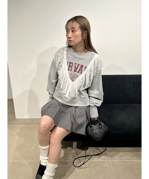 FURFUR（ファーファー）の「リメイクデザインフリルスウェット（スウェット・レディース・グレー/サックスブルー/ネイビー・F）」の16枚目の写真