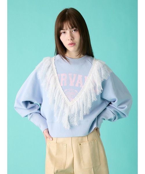 FURFUR（ファーファー）の「リメイクデザインフリルスウェット（スウェット・レディース・グレー/サックスブルー/ネイビー・F）」の8枚目の写真