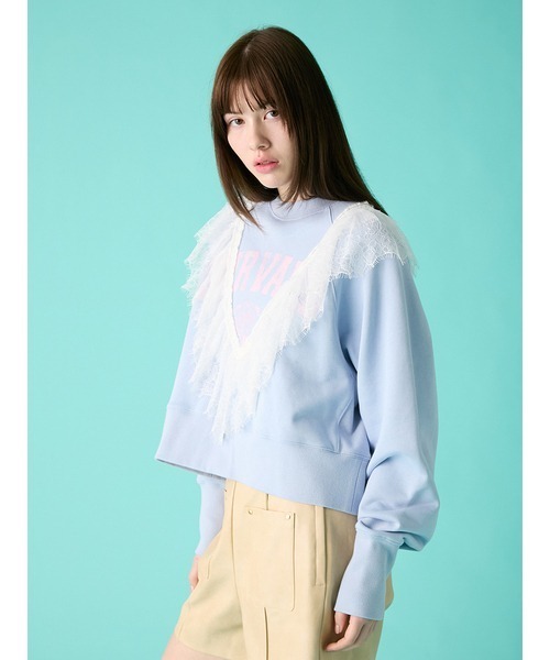 FURFUR（ファーファー）の「リメイクデザインフリルスウェット（スウェット・レディース・グレー/サックスブルー/ネイビー・F）」の10枚目の写真