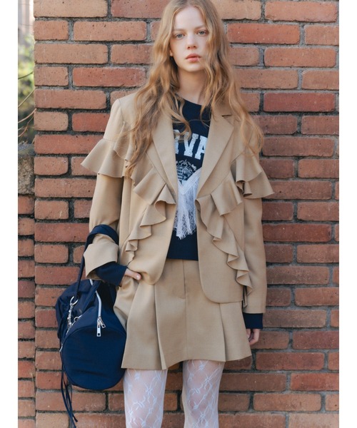 FURFUR（ファーファー）の「リメイクデザインフリルスウェット（スウェット・レディース・グレー/サックスブルー/ネイビー・F）」の6枚目の写真