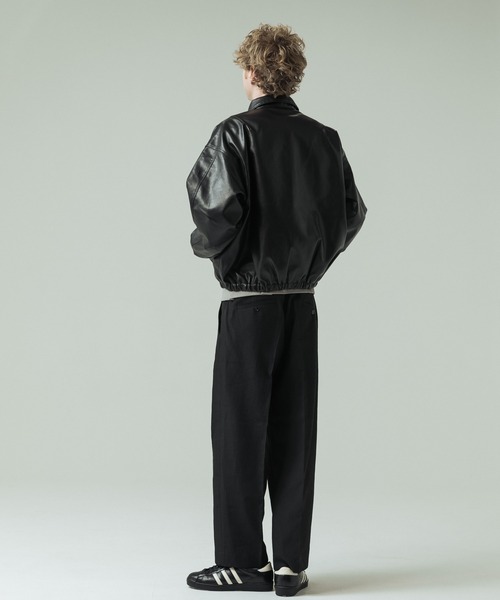 SLICK(スリック)の「【SLICK/スリック】Synthetic Leather Zip Short Jacket/シンセティックレザーショートブルゾン(ブルゾン・メンズ・ブラウン/ブラック・2/1/3)」の15枚目の写真